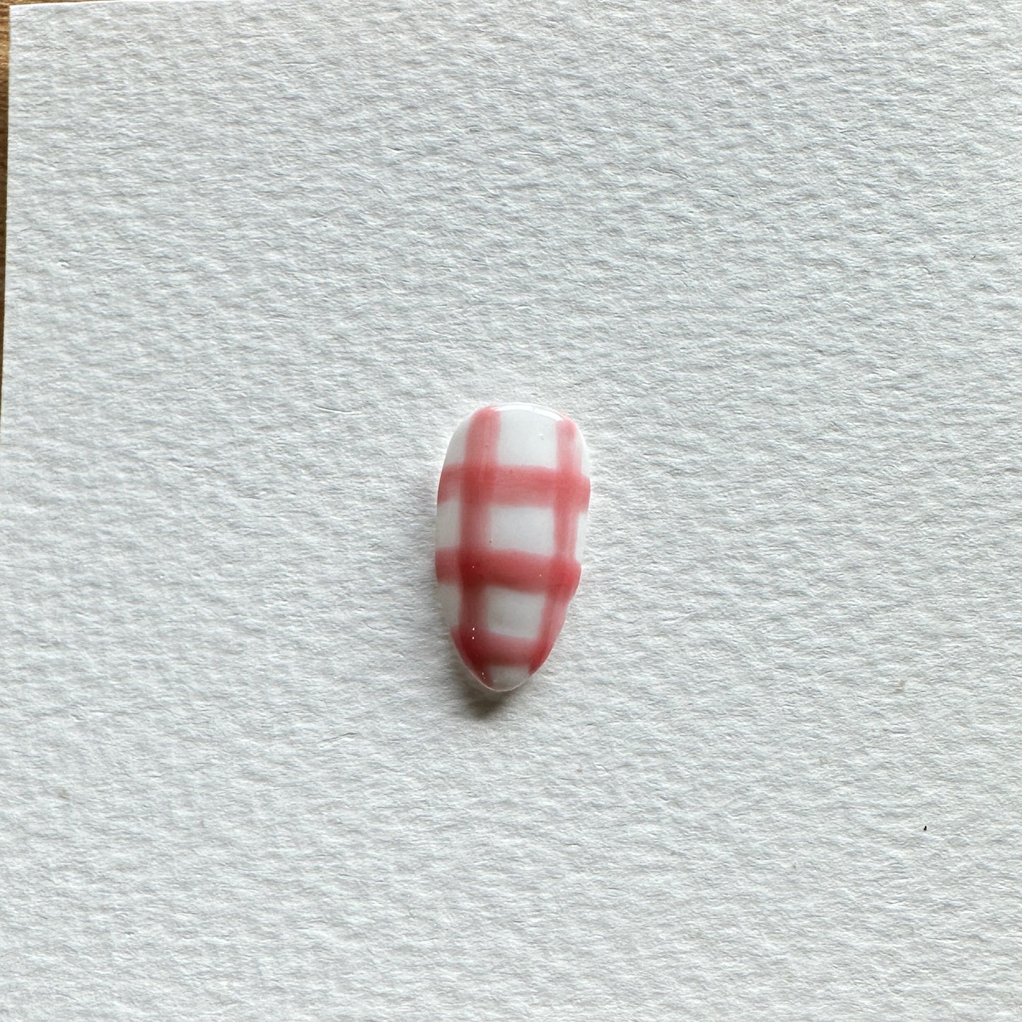 Pink Gingham Press on Nail - Set or Single
